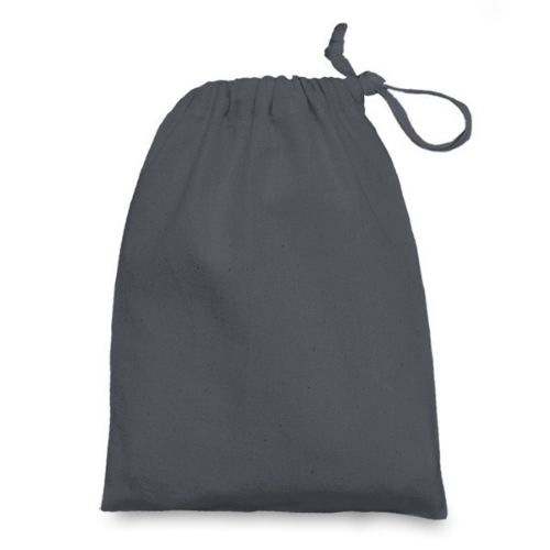 Slate Grey Medium cotton bag with drawstring